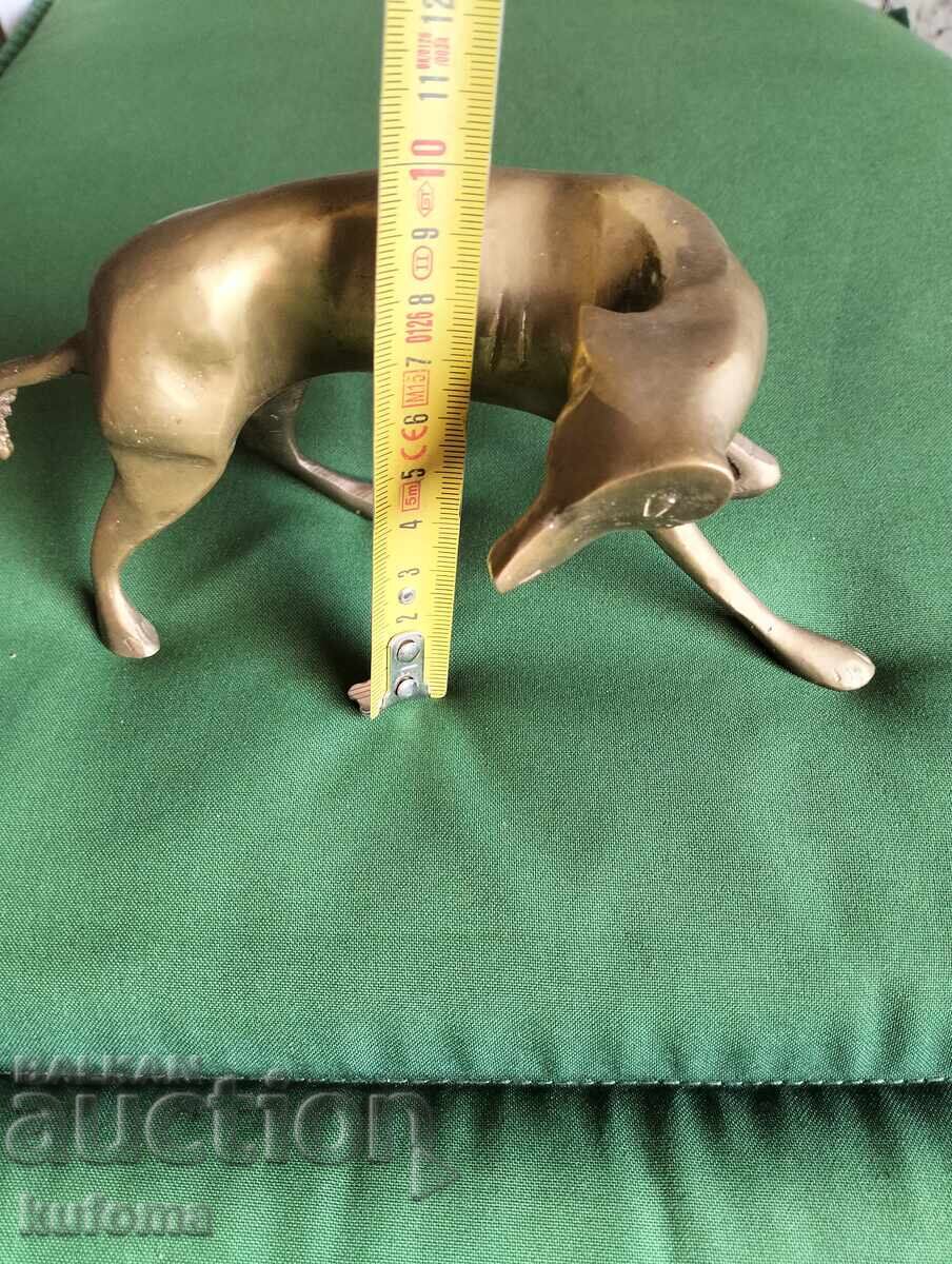 Бронзово куче , бронзова статуетка  на куче - 6