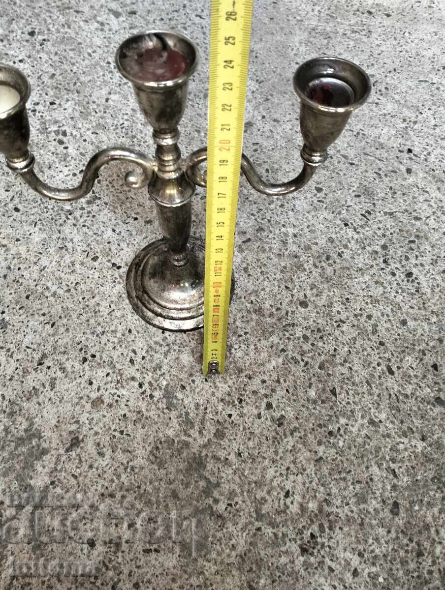 Licitație Sfeșnic placat cu argint