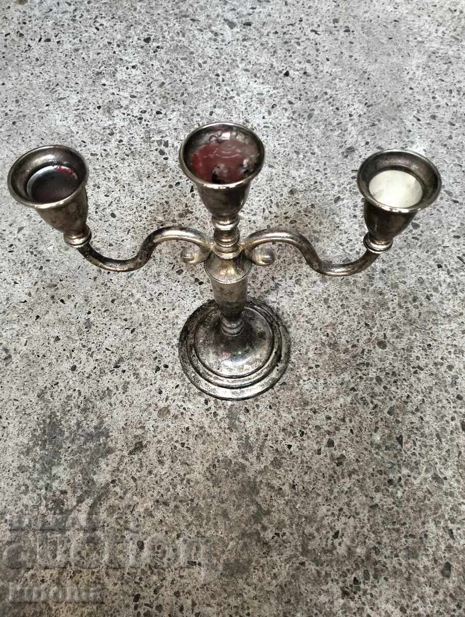 Sfeșnic placat cu argint