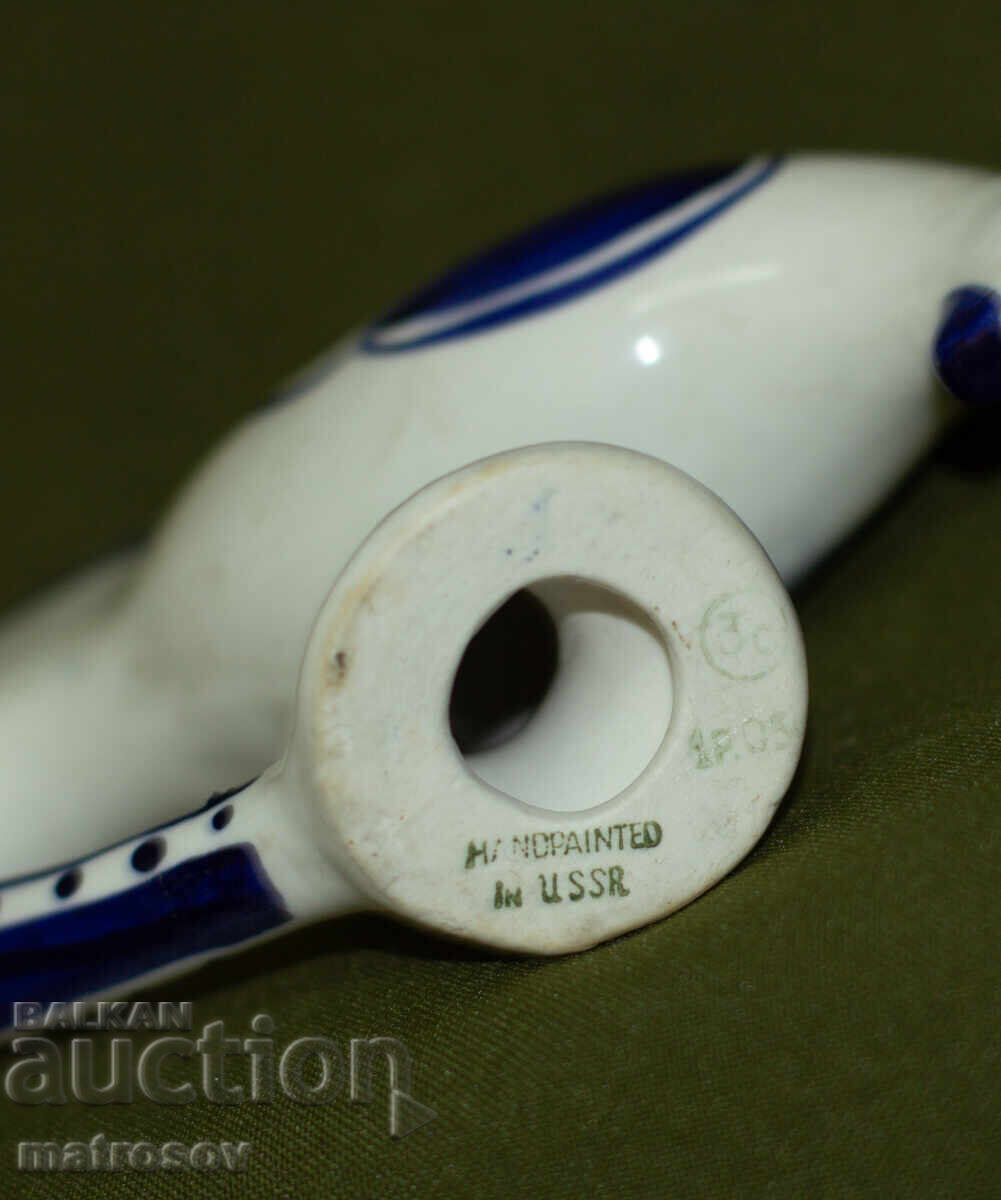 Διακοσμητικό ρωσικό πορσελάνινο ειδώλιο, Γκζελ, κόκορας - 7