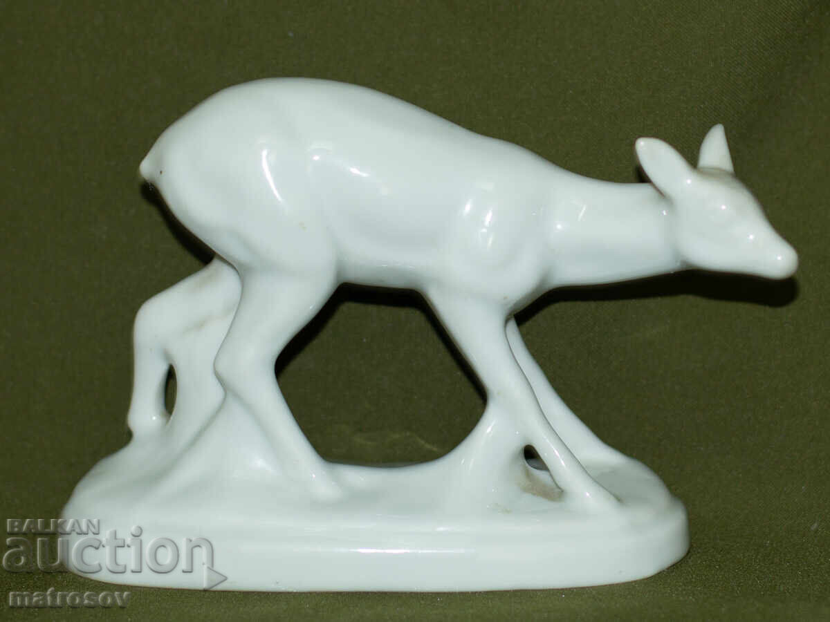 Παλιά βουλγάρικη πορσελάνινη φιγούρα, ελάφι με τιμή 100.00 BGN | € 51.13