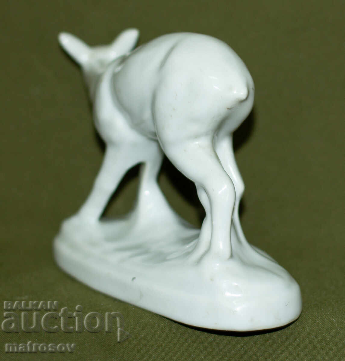 Παλιά βουλγάρικη πορσελάνινη φιγούρα, ελάφι - 5