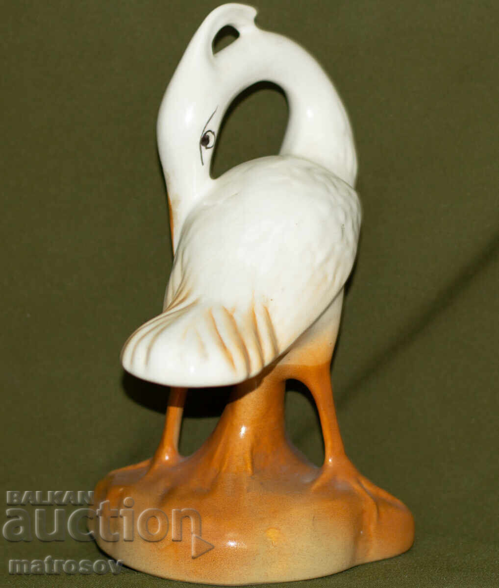 Romanian porcelain heron figurine - 5