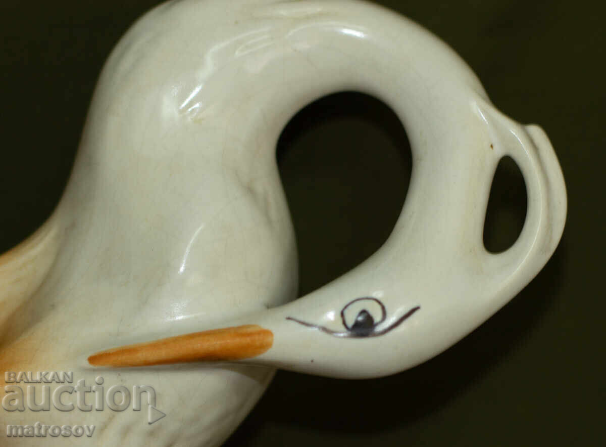 Romanian porcelain heron figurine - 6