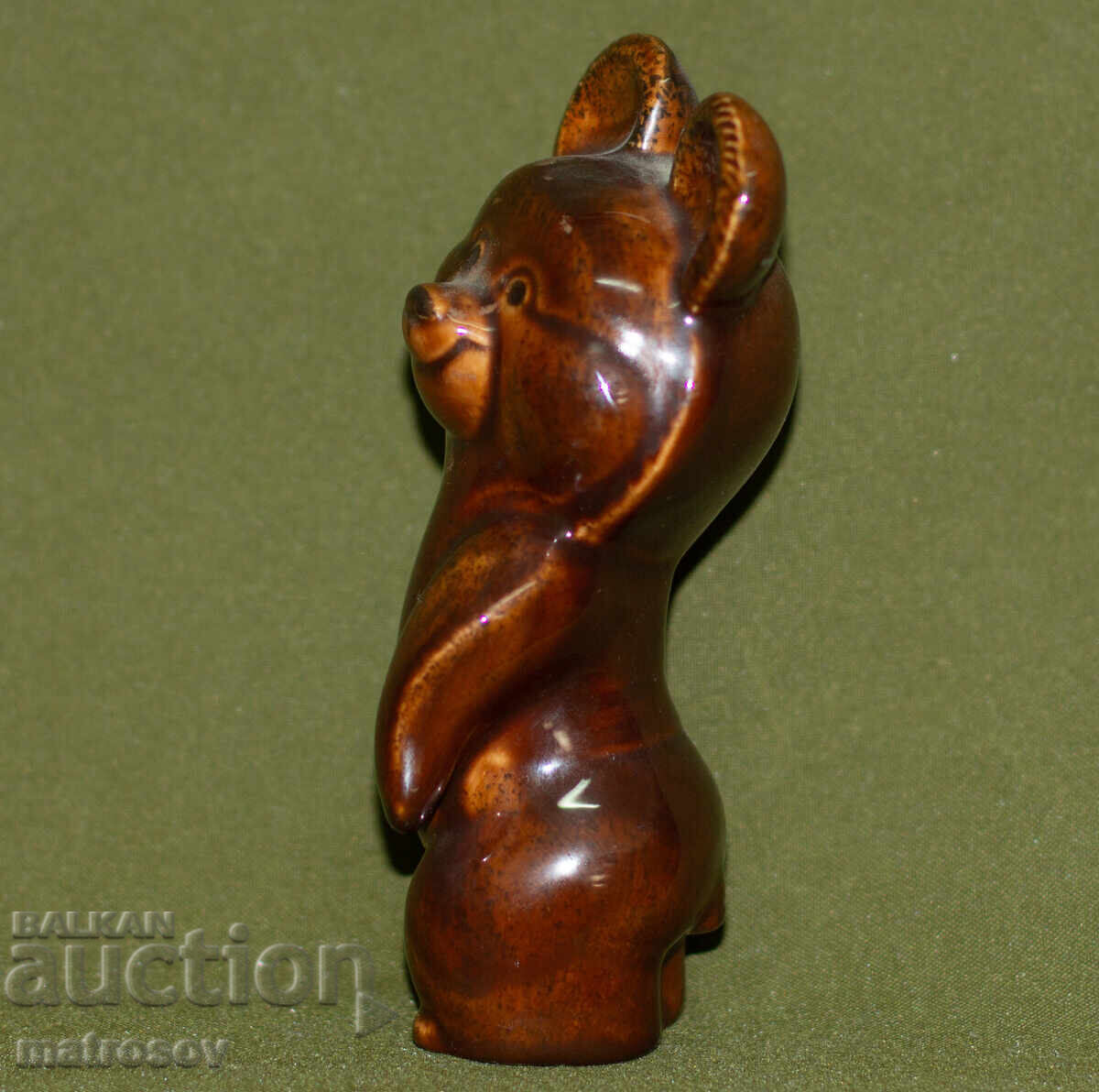 Παλαιό ρωσικό πορσελάνινο ειδώλιο της αρκούδας Μίσα 1980 - 5