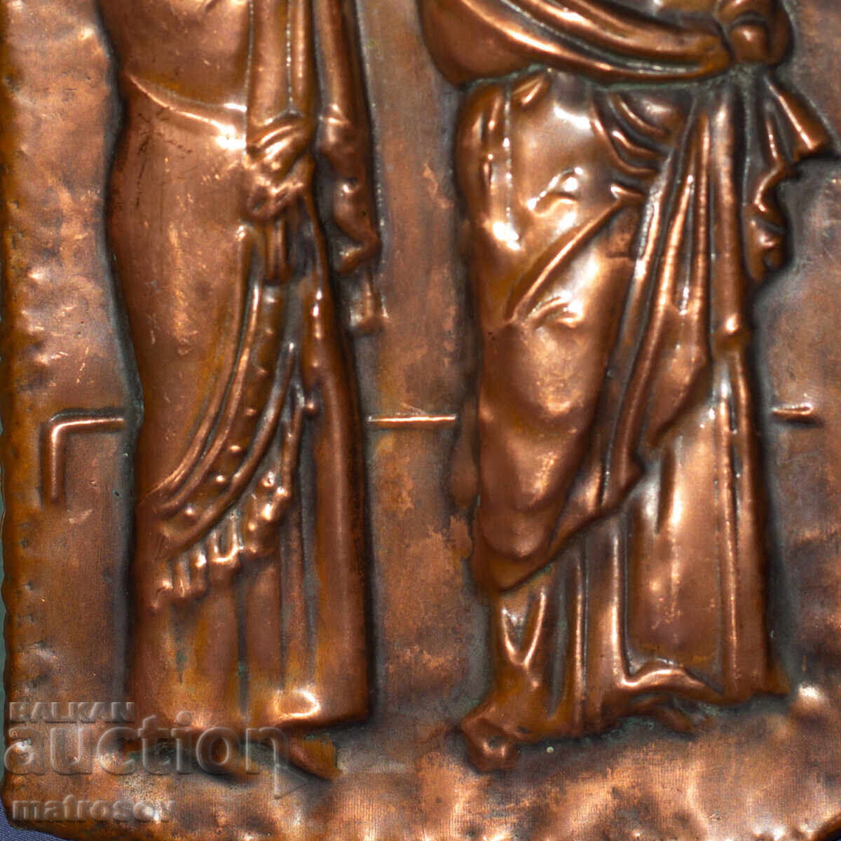Old copper plaque icon - 5