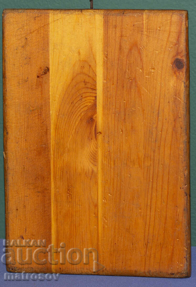 Plachetă veche de cupru, icoană Sf. Gheorghe ucigând balaurul - 7