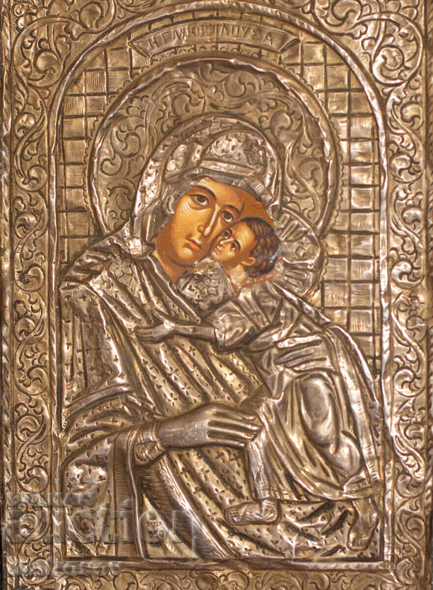 Livrarea Veche icoană de argint a Maicii Domnului cu Pruncul Livrarea Veche icoană de argint a Maicii Domnului cu Pruncul