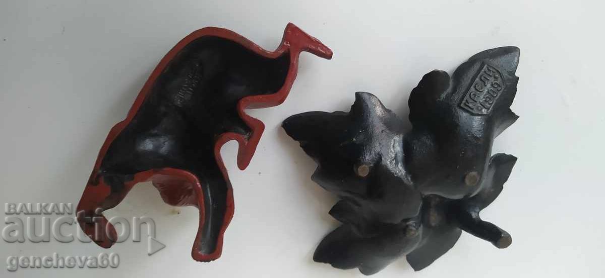 ΚΑΣΛΙ φιγούρα αρκούδα 1963 και σταχτοδοχείο 1989 χυτοσίδηρος - 7