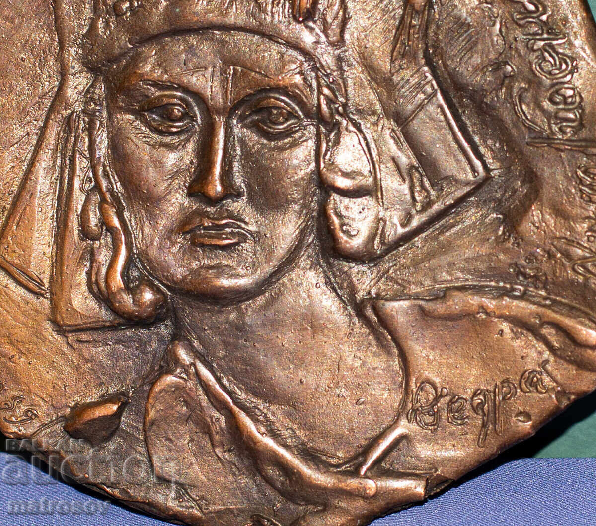 Sculptură din bronz basorelief Alice Kunen - 5