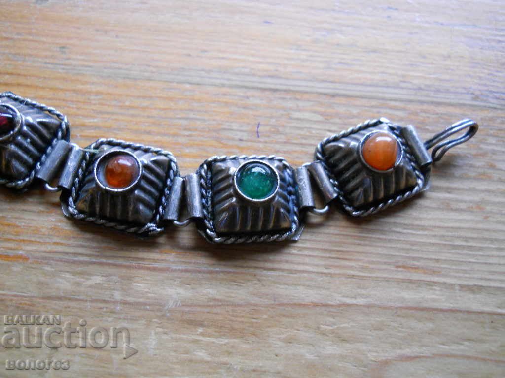 Old metal bracelet with semi-precious stones with price 15.00 BGN | € 7.67