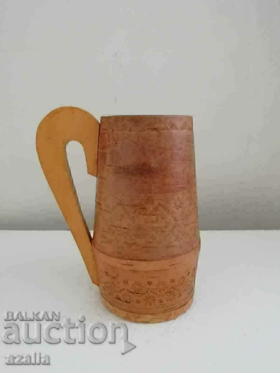 Wooden cup with ornaments, mug with price 18.00 BGN | € 9.20 Wooden cup with ornaments, mug with price 18.00 BGN | € 9.20