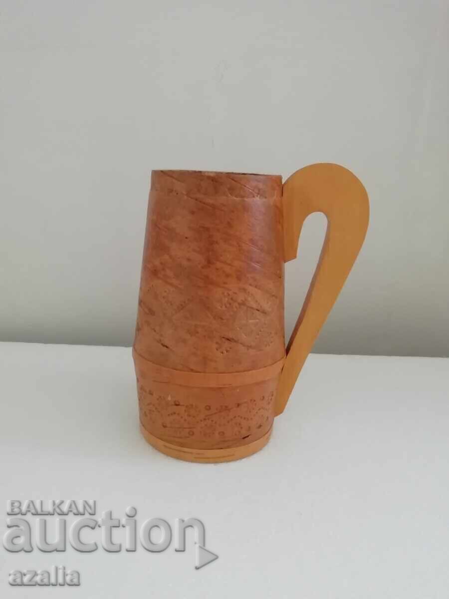 Wooden cup with ornaments, mug Wooden cup with ornaments, mug
