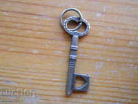 Old bronze pendant - key to the heart