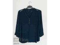 Olive green women's tunic/blouse, size 46