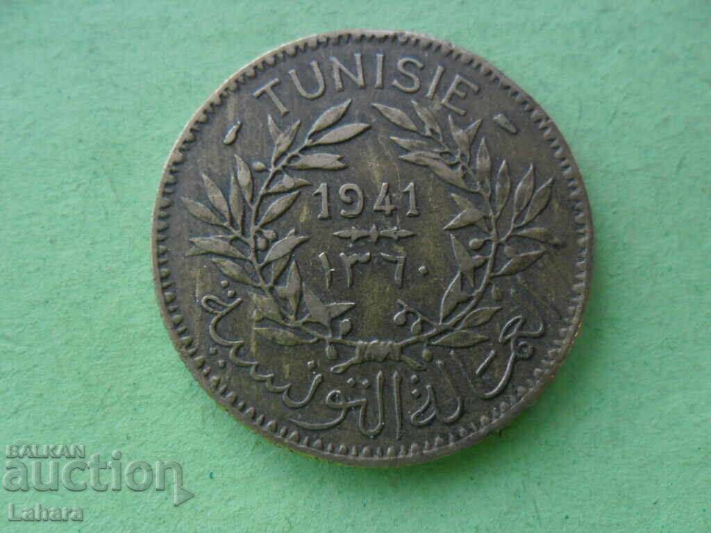 2 φράγκα 1941 g. Τυνησία με τιμή 5.00 BGN | € 2.56