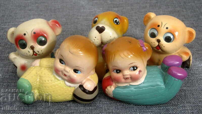 9 бр стари фигурални колекционерски острилки керамика Япония - 5