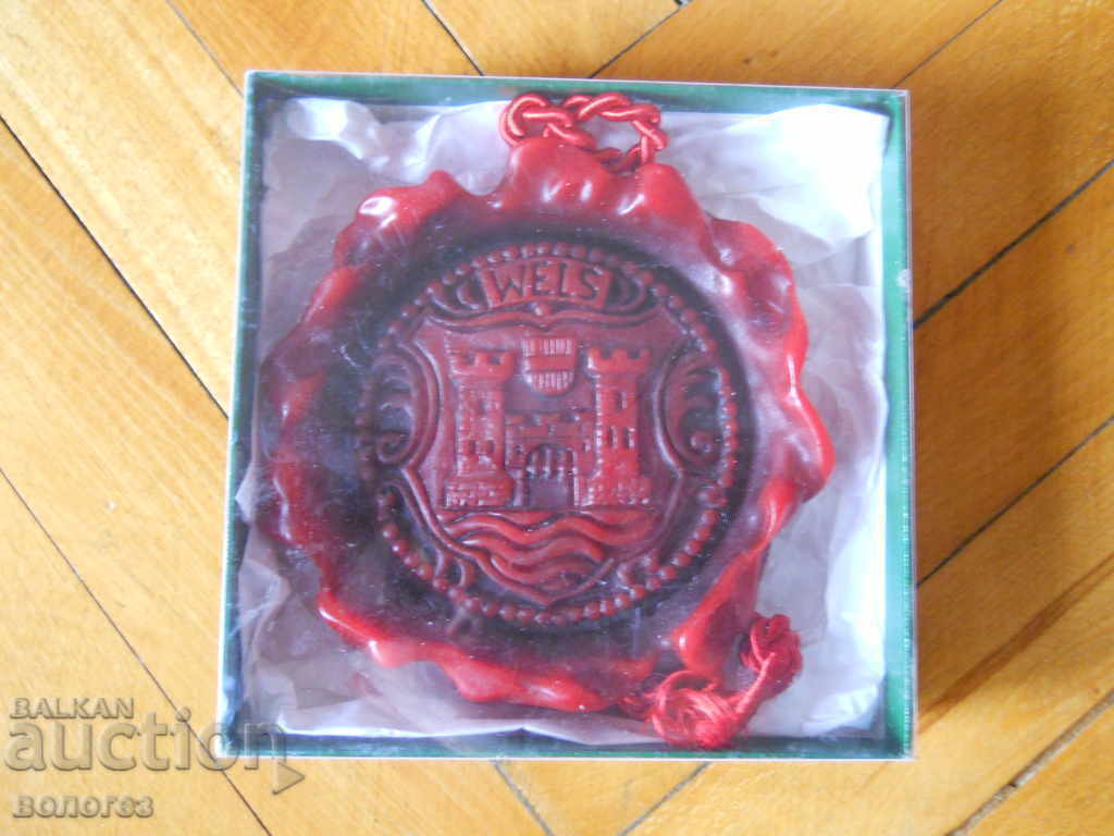 Παράδοση Μεγάλο κηρόσφραγισμα-πίνακας - έμβλημα της πόλης Βελς - Αυστρία