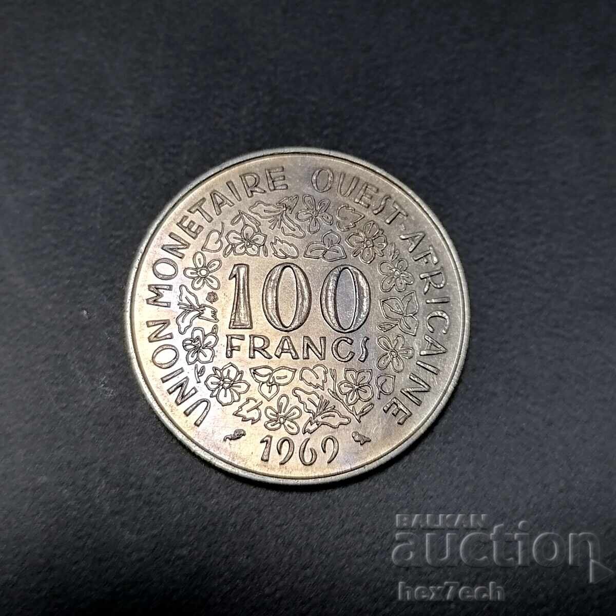 ❤️ ⭐ Δυτική Αφρική 1969 100 φράγκα ⭐ ❤️ ❤️ ⭐ Δυτική Αφρική 1969 100 φράγκα ⭐ ❤️