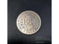 ❤️ ⭐ Δυτική Αφρική 1969 100 φράγκα ⭐ ❤️