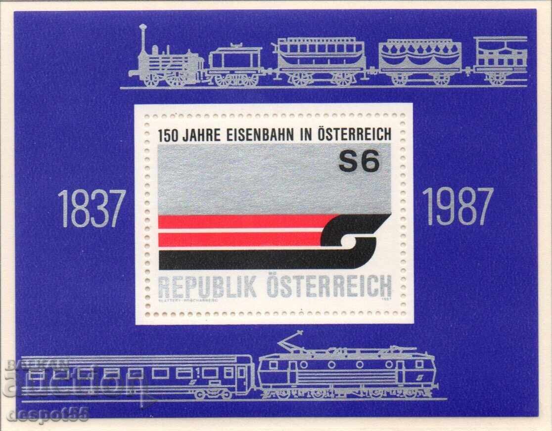 1987. Австрия. 150-годишнина на австрийската железници. Блок