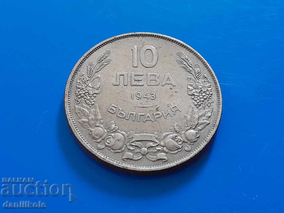 *$*Y*$* BULGARIA - 10 BGN 1943 - EXCELENT *$*Y*$*