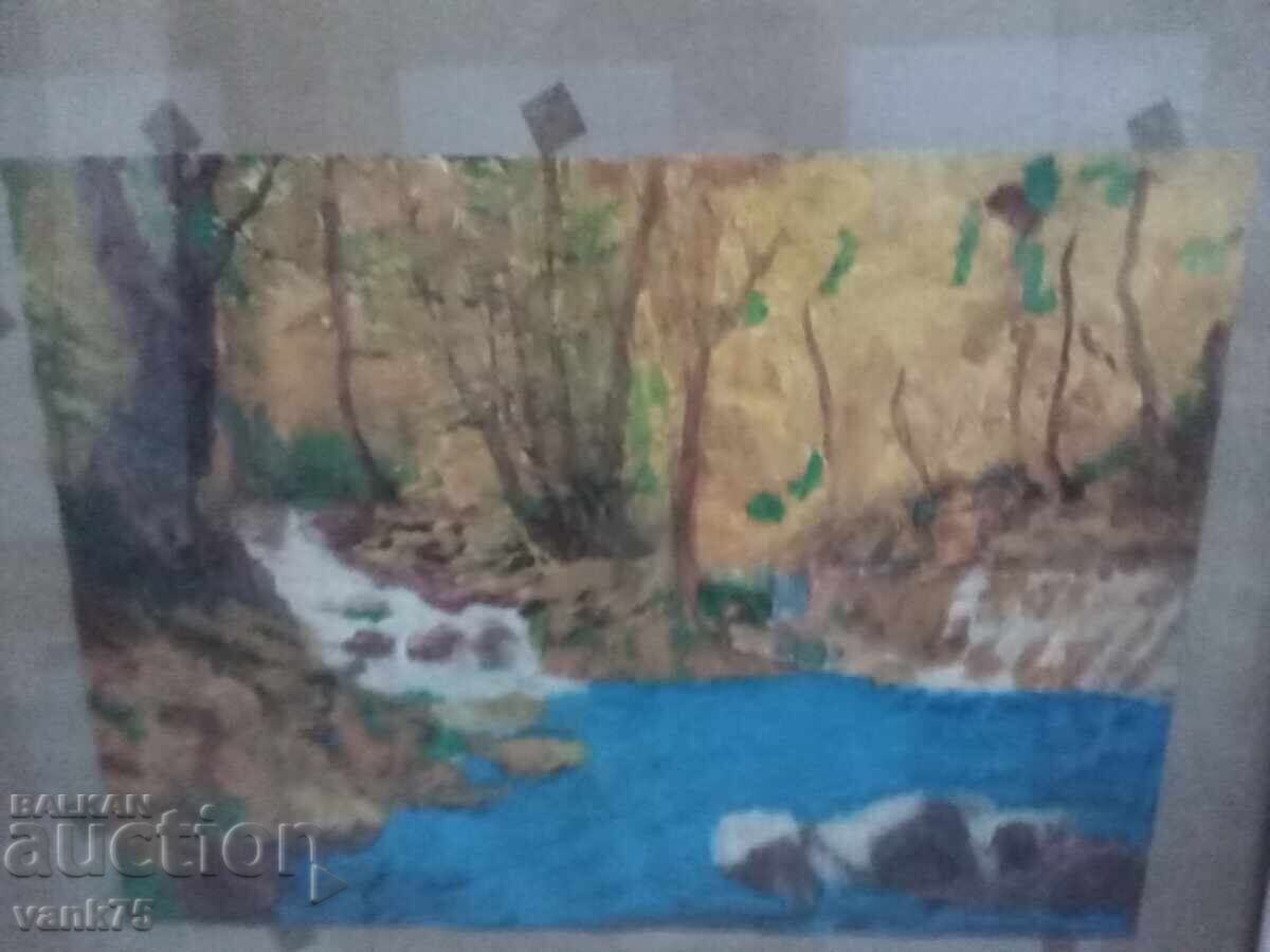 Ръчно рисувана картина сс алуминиева рамка с стъкло и подаръ с цена 45.00 лв. | € 23.01 Ръчно рисувана картина сс алуминиева рамка с стъкло и подаръ с цена 45.00 лв. | € 23.01