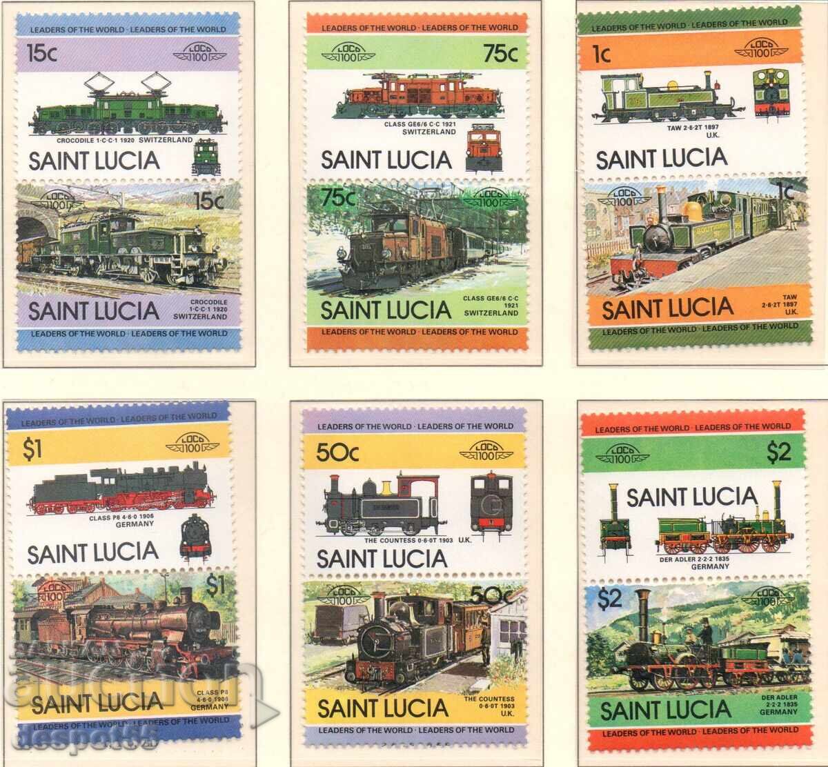 1984. Σεντ Λουσία. Ηγέτες του κόσμου - Σιδηροδρομικές μηχανές 1984. Σεντ Λουσία. Ηγέτες του κόσμου - Σιδηροδρομικές μηχανές