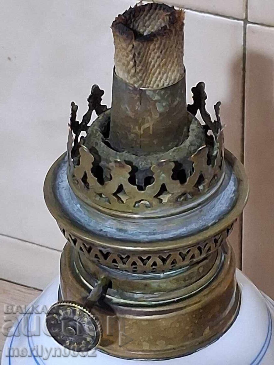 Δημοπρασία Παλιά λάμπα γκαζιού βάση πορσελάνη ORIGINAL