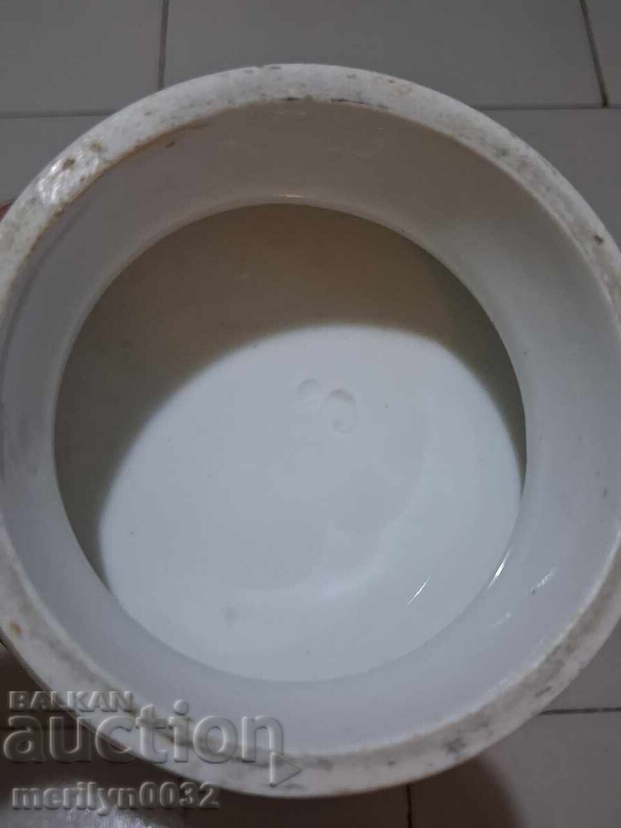 Παράδοση Παλιά λάμπα γκαζιού βάση πορσελάνη ORIGINAL