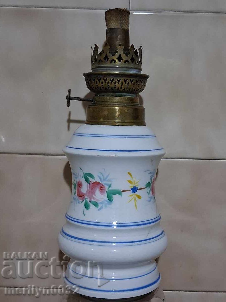 Παλιά λάμπα γκαζιού βάση πορσελάνη ORIGINAL