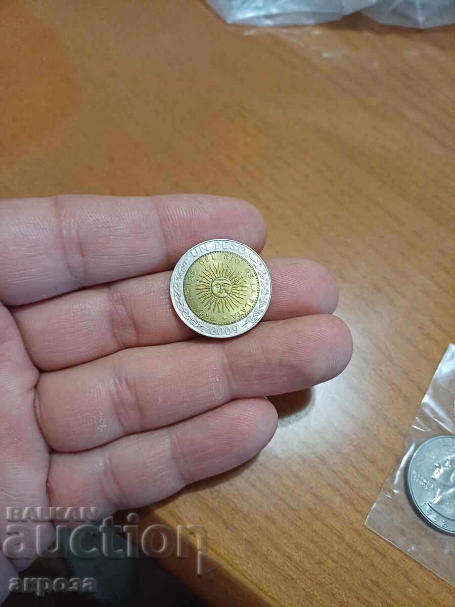 1 песо Аржентина 2009
