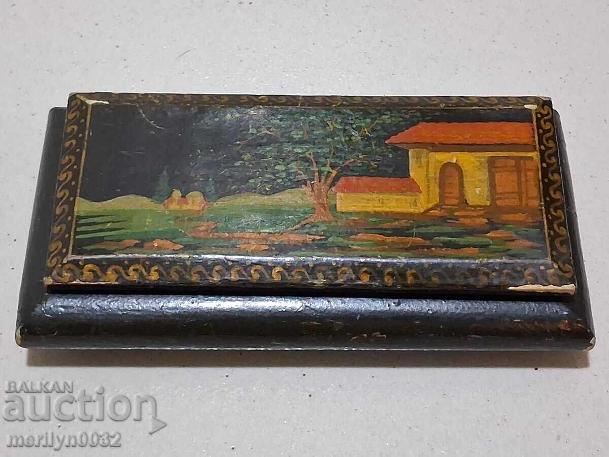 Wooden hand-painted jewelry box lacquer miniature with price 49.00 BGN | € 25.05