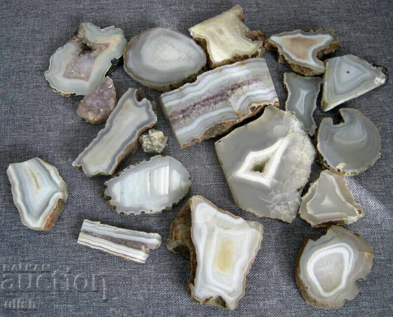 Lot of druzy quartz agate crystals 1.1 kilograms