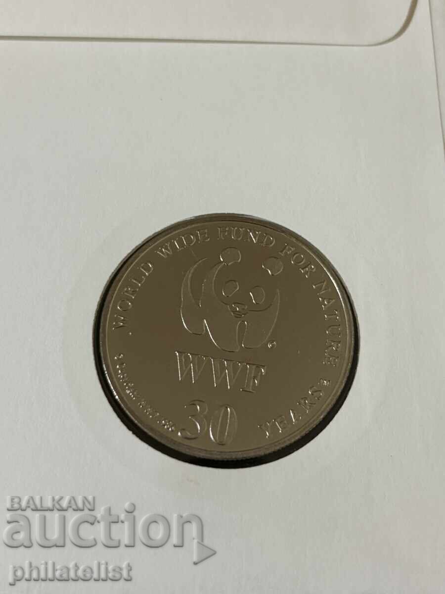 Παράδοση Anγκουίλα 1995 - θαλάσσια χελώνα, 30 χρόνια WWF μετάλλιο Παράδοση Anγκουίλα 1995 - θαλάσσια χελώνα, 30 χρόνια WWF μετάλλιο