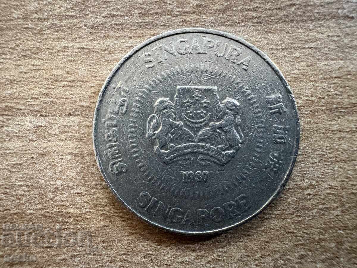 Сингапур - 50 цента (1987) с цена 0.55 лв. | € 0.28