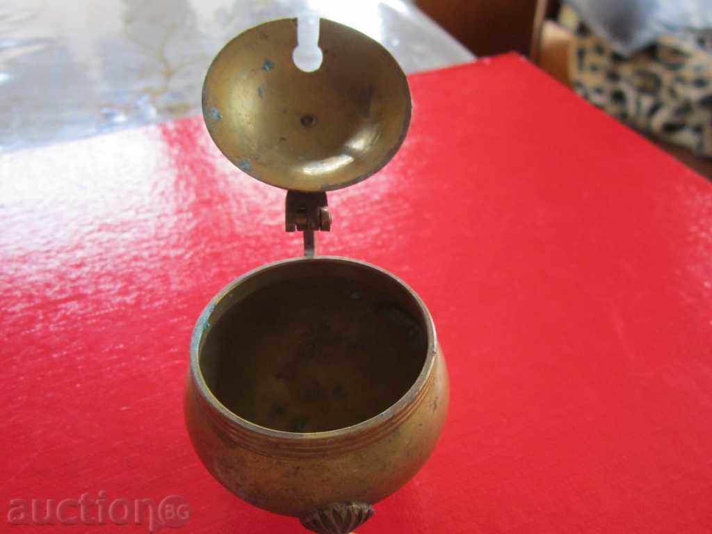 Παλαιό Χάλκινο δοχείο, χάλκινο δοχείο, ζαχαριέρα, αλατιέρα, μουσταρδιέρα - 5