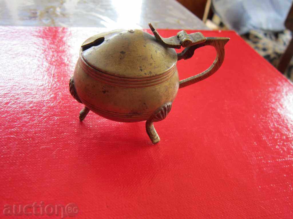 Παλαιό Χάλκινο δοχείο, χάλκινο δοχείο, ζαχαριέρα, αλατιέρα, μουσταρδιέρα