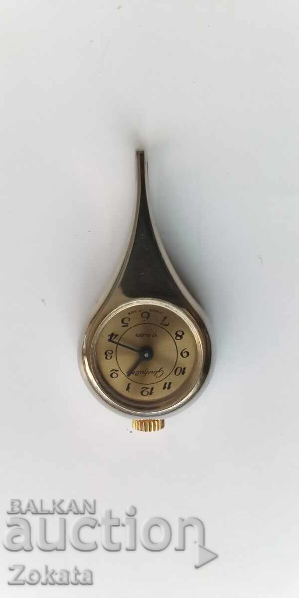 Γυναικείο ρολόι κολιέ. Glashutte DDR. ΛΔΓ. Λειτουργεί - 5