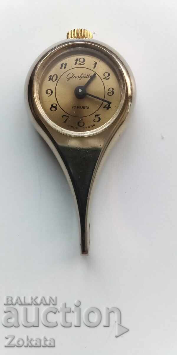 Γυναικείο ρολόι κολιέ. Glashutte DDR. ΛΔΓ. Λειτουργεί