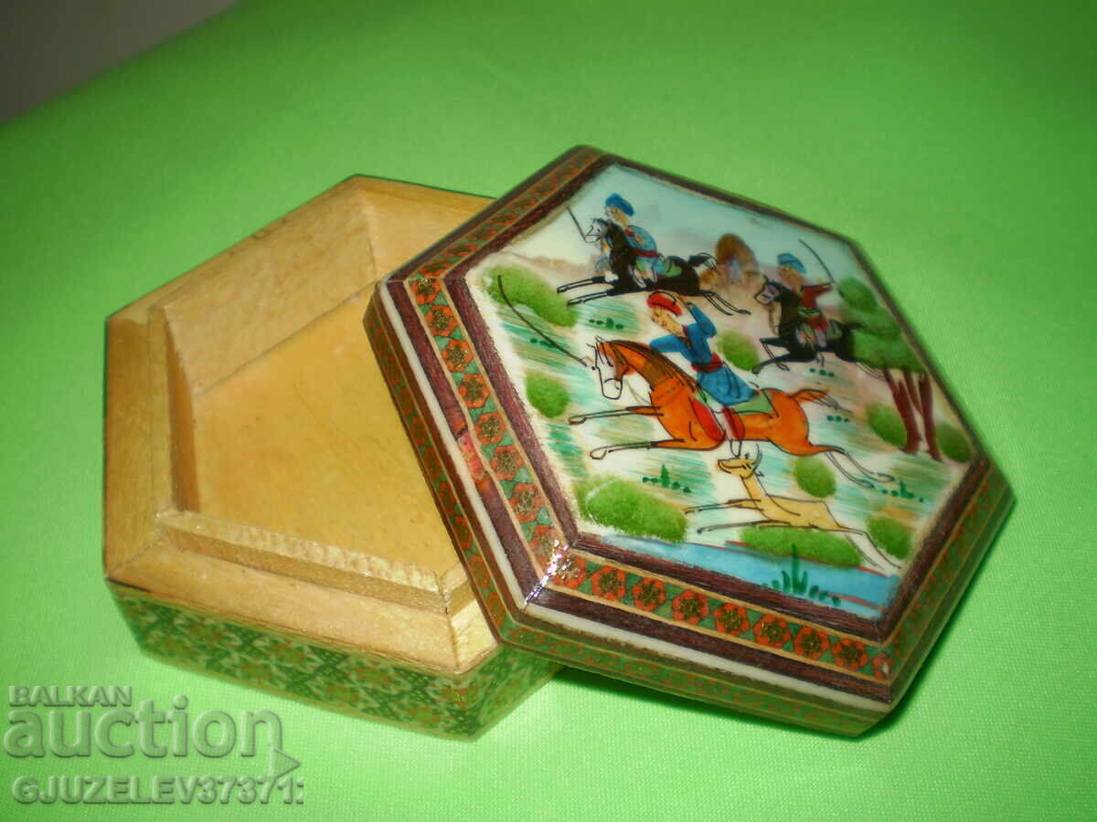 Asian wooden box, handmade hexagonal box with price 99.00 BGN | € 50.62