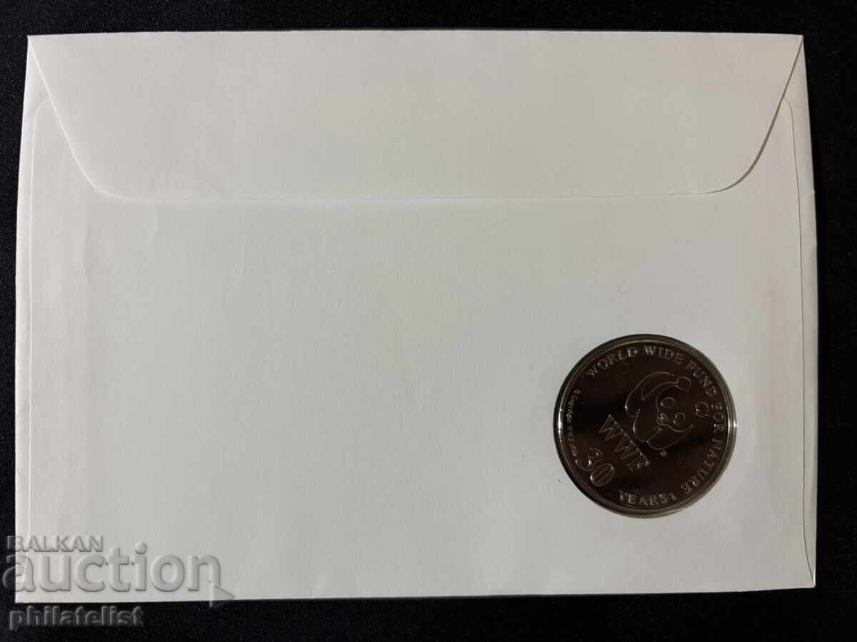 Licitație Togo 1996 - Manatin african, 30 g. Medalie WWF Numisbrief