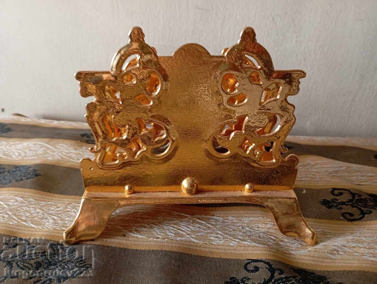 Vintage napkin holder, letter rack - 5 Vintage napkin holder, letter rack - 5