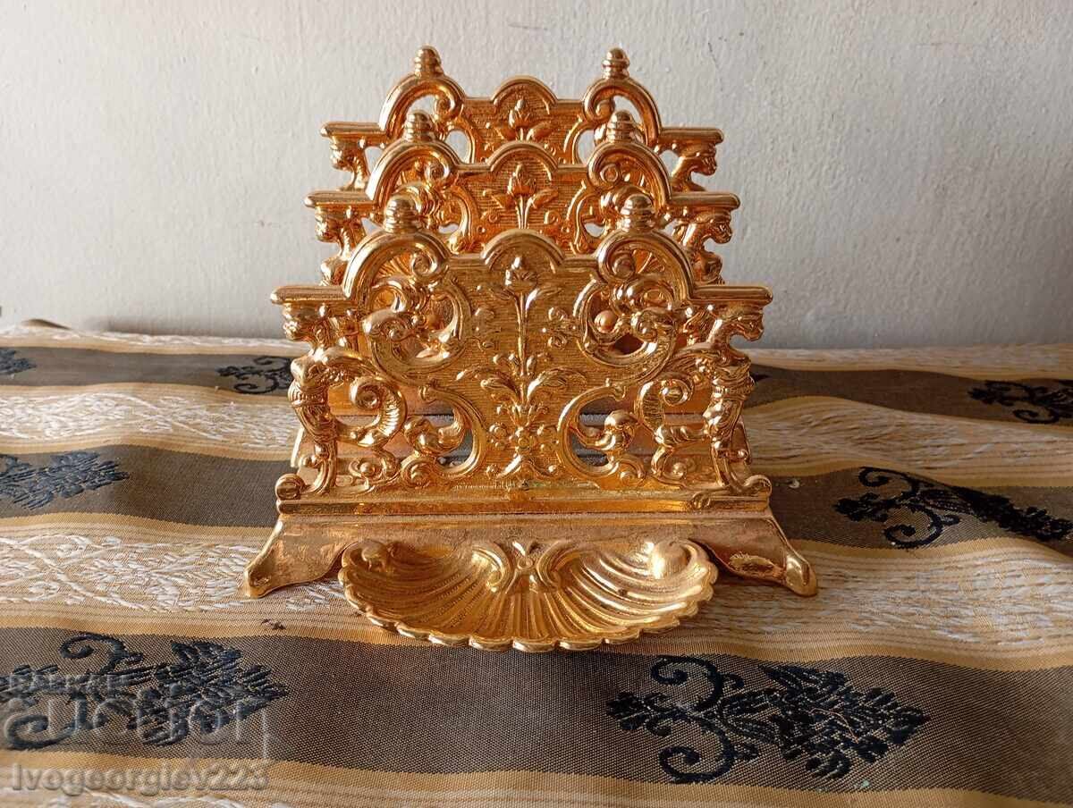 Vintage napkin holder, letter rack Vintage napkin holder, letter rack