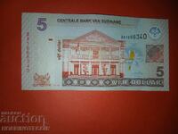 SURINAME SURINAME 5 Guilders issue - 2009 aUNC