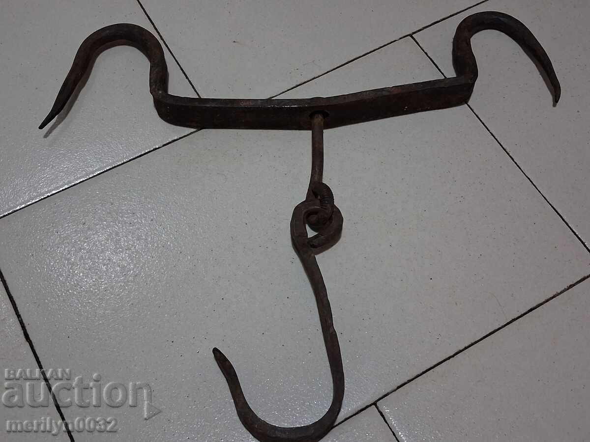 Γάντζος από σφυρήλατο σίδερο αντίκες, διπλός γάντζος - 5 Γάντζος από σφυρήλατο σίδερο αντίκες, διπλός γάντζος - 5