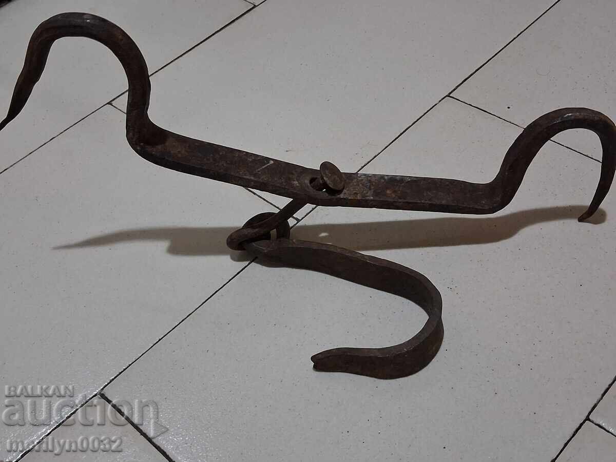 Γάντζος από σφυρήλατο σίδερο αντίκες, διπλός γάντζος - 6 Γάντζος από σφυρήλατο σίδερο αντίκες, διπλός γάντζος - 6