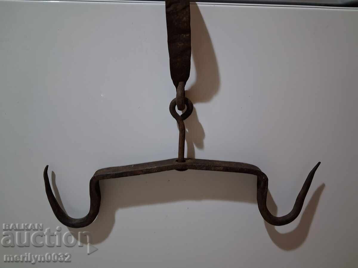 Γάντζος από σφυρήλατο σίδερο αντίκες, διπλός γάντζος - 7 Γάντζος από σφυρήλατο σίδερο αντίκες, διπλός γάντζος - 7