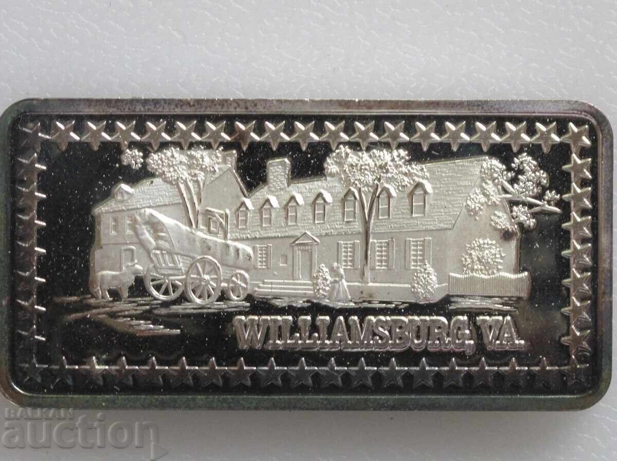 1975 Williamsburg, Βιρτζίνια, ασημένια ράβδος τέχνης