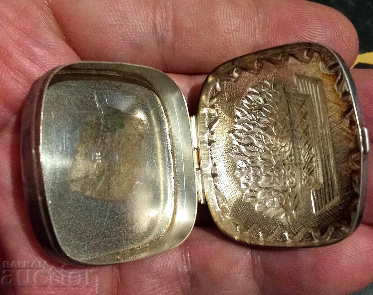 Vintage solid silver pill box with floral decoration with price 80.00 BGN | € 40.90